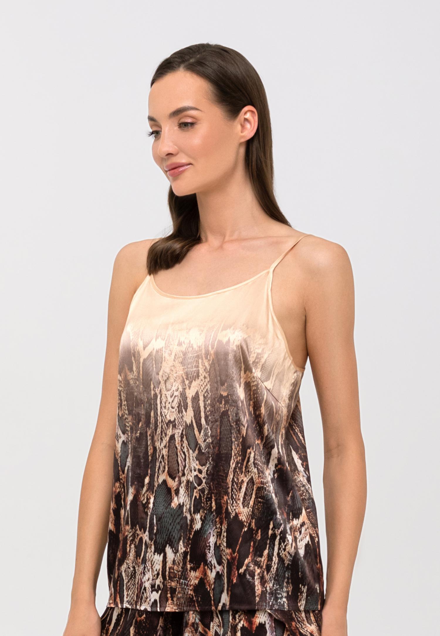 Топ шелковый на тонких бретелях S25-05SS115 Marc & André