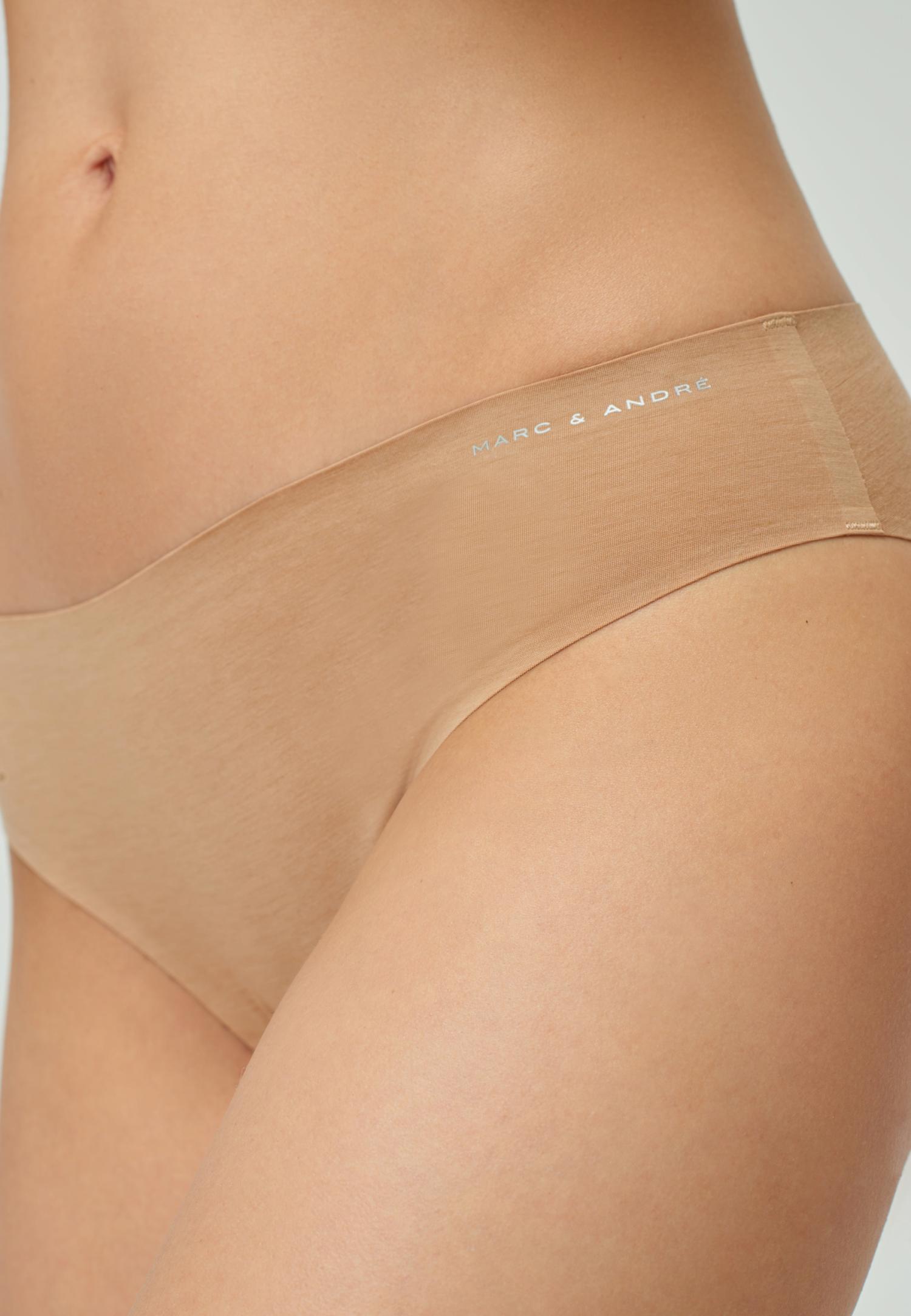 Бесшовные трусы слипы из хлопка W20-1392-BRO-SZ Marc & André