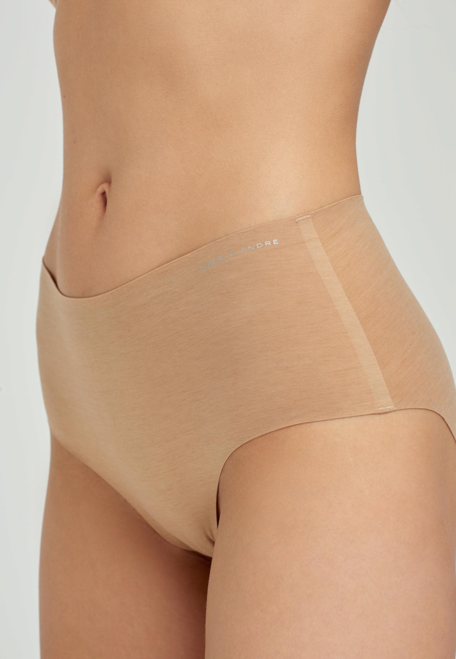 Бесшовные трусы слипы из хлопка W20-1396-BRO-SZ Marc & André