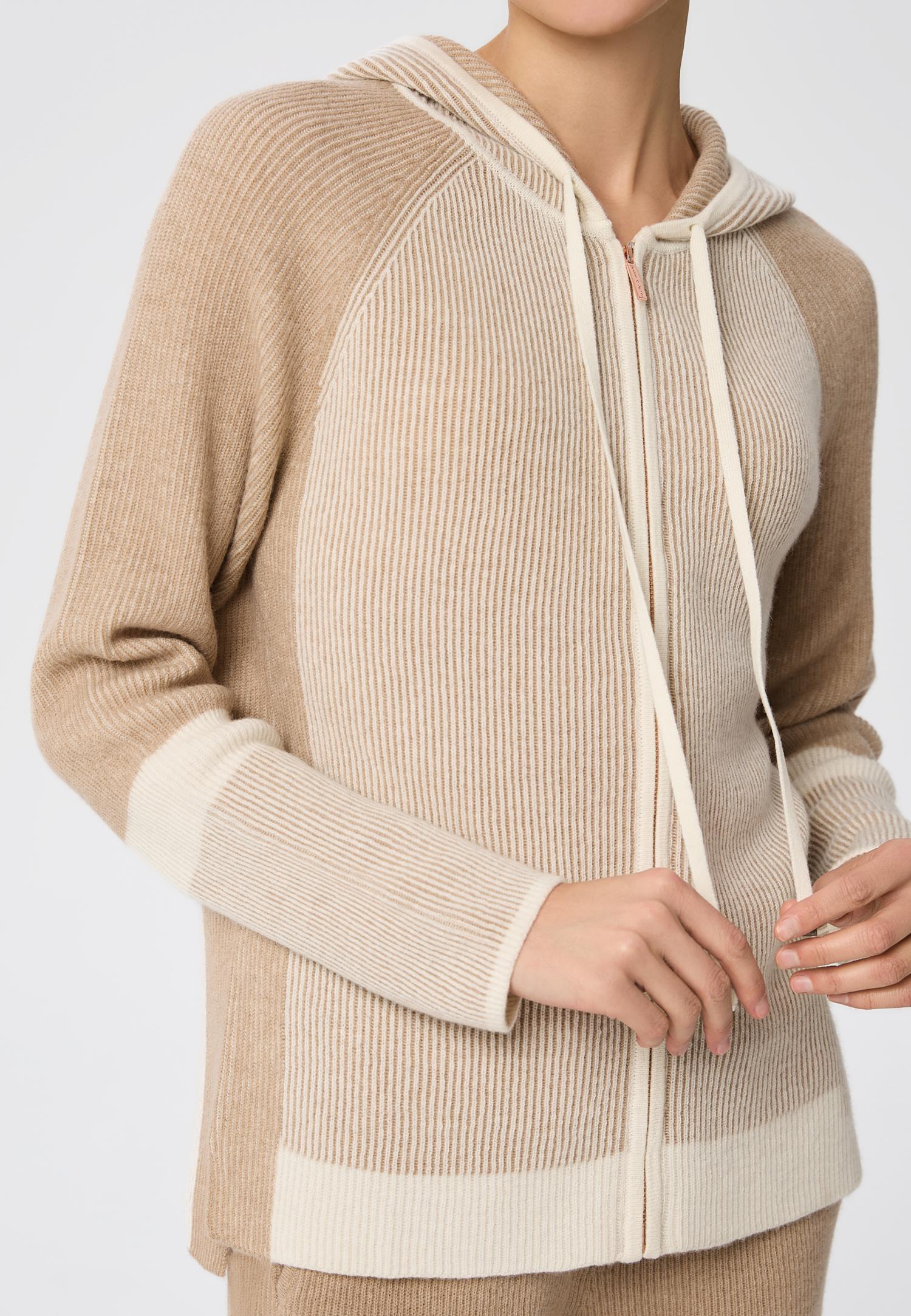 Кашемировый джемпер на молнии с капюшоном W25-00CH0814 Marc & André