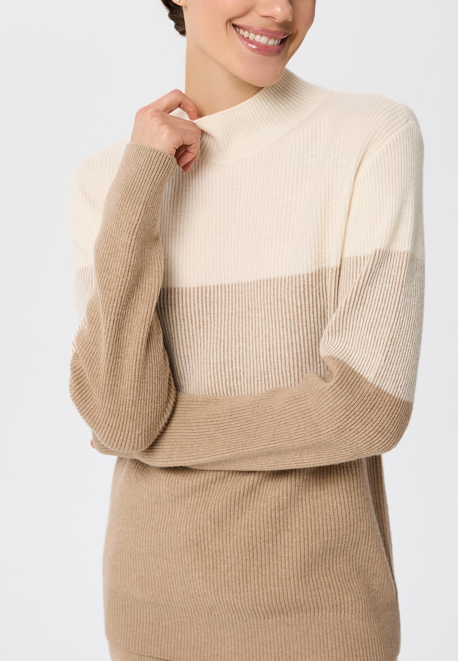 Кашемировый свитер из трикотажа в рубчик W25-00CH0818 Marc & André