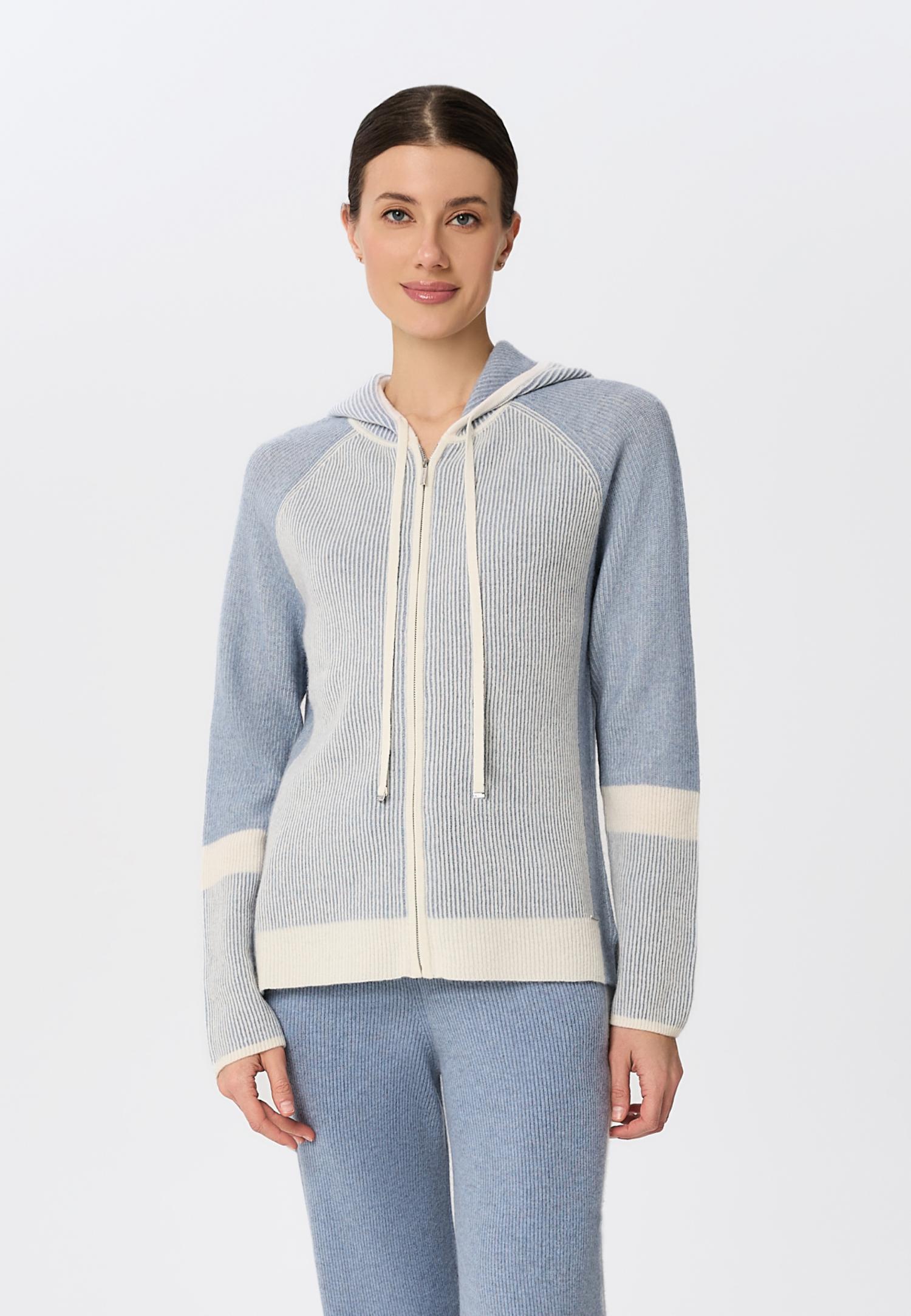 Кашемировый джемпер на молнии с капюшоном W25-00CH0914 Marc & André