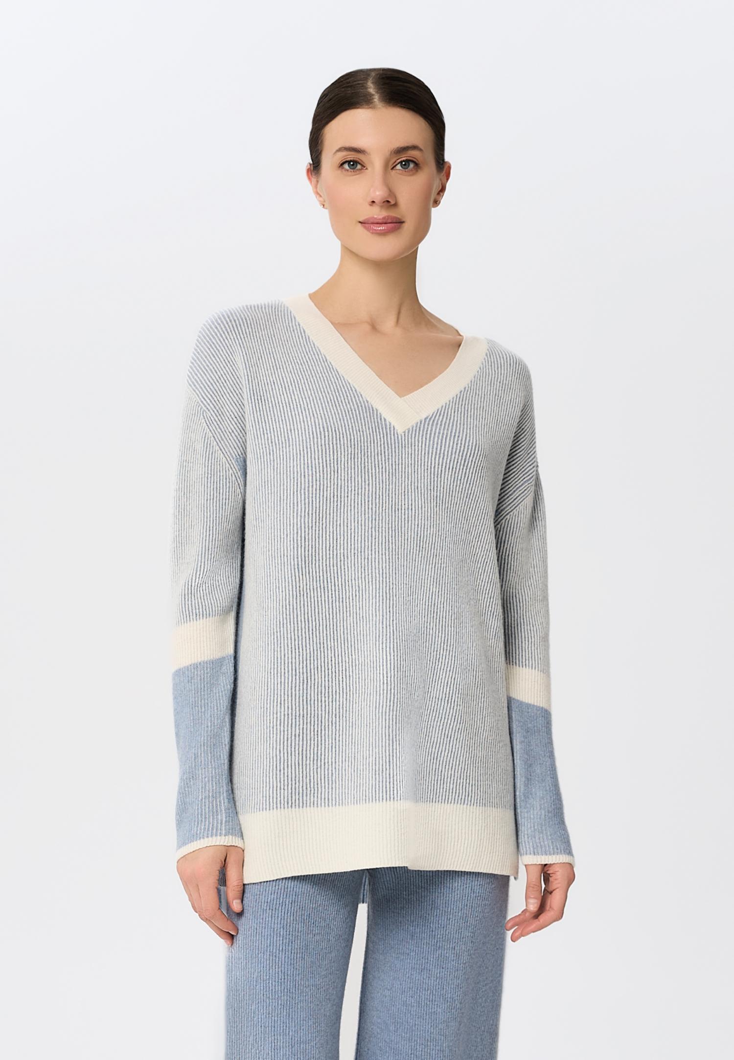Кашемировый джемпер с V – образным вырезом W25-00CH0916 Marc & André
